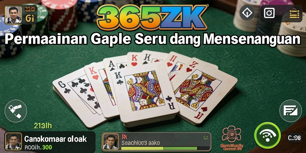Tampilan gameplay Gaple yang menarik dan seru di 365ZK.