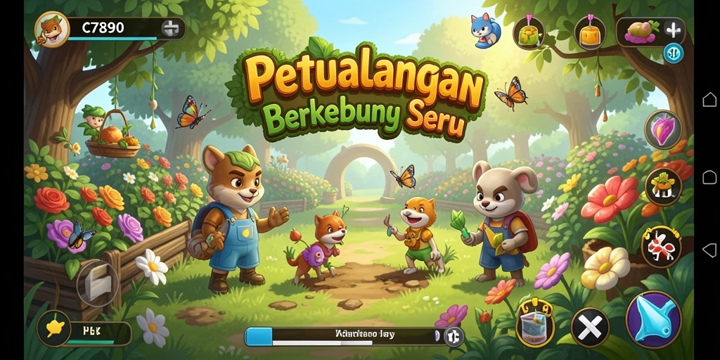 Tangkapan layar C7890 menampilkan petani yang sedang merawat kebun dengan penuh kasih.