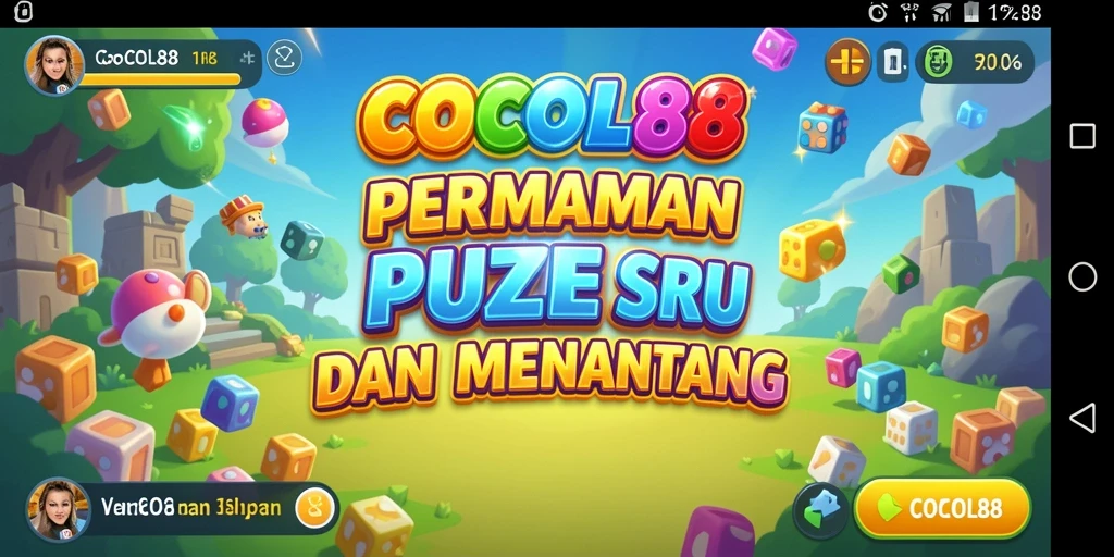Tampilan gameplay COCOL88 dengan berbagai tantangan puzzle.