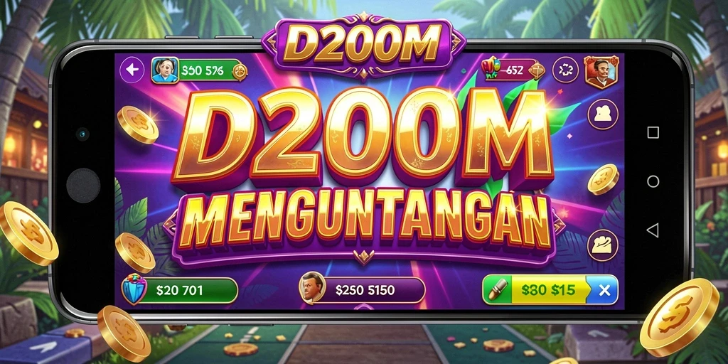 Tampilan gameplay Slot D200M yang seru dan mengasyikkan.