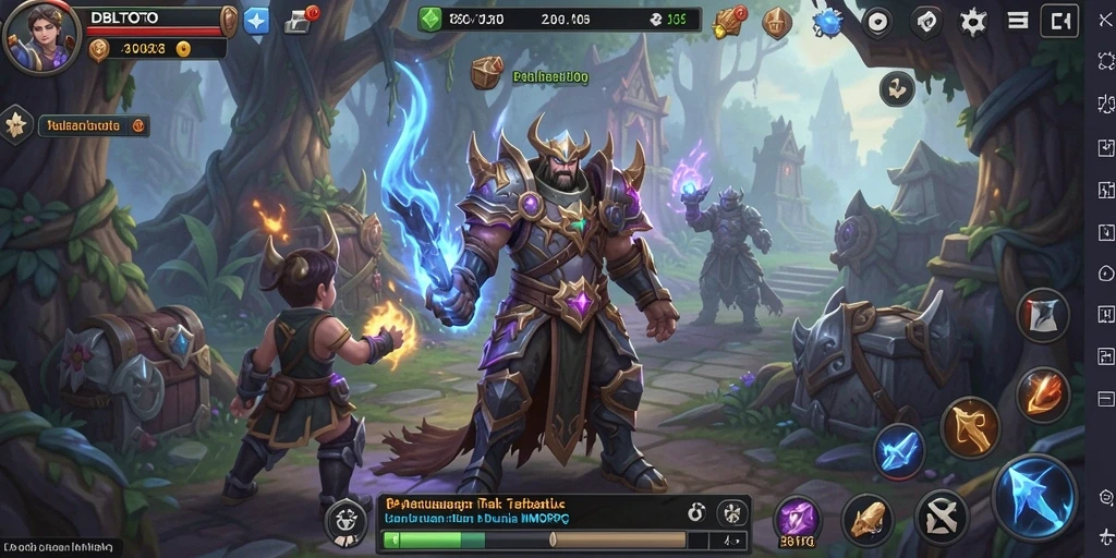 Screenshot gameplay DBLTOTO menampilkan petualangan epik dalam dunia MMORPG.
