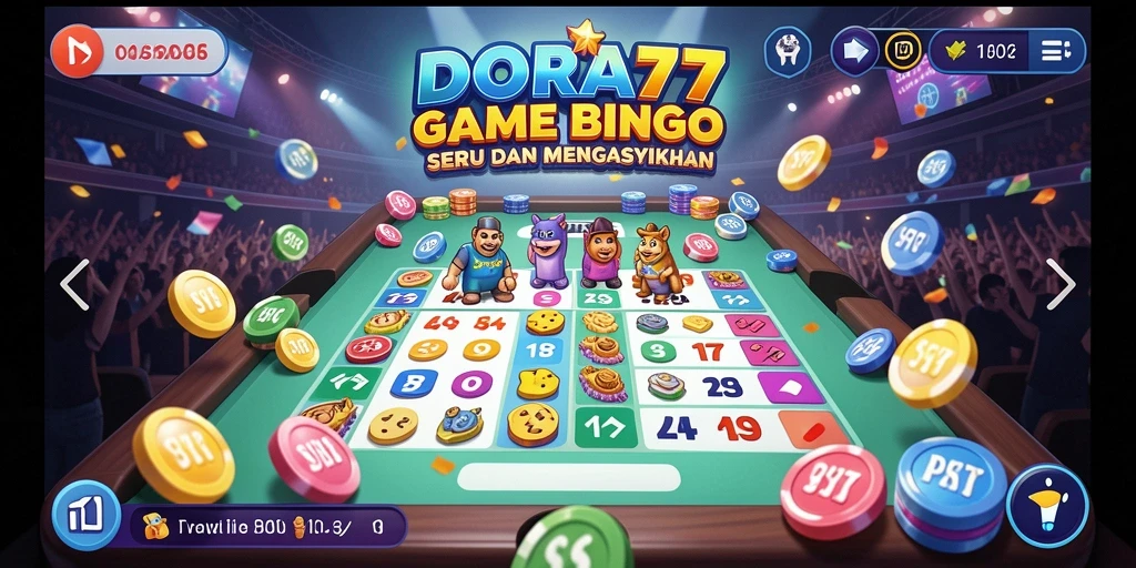 Tampilan gameplay Bingo yang menarik dan mengasyikkan di DORA77.
