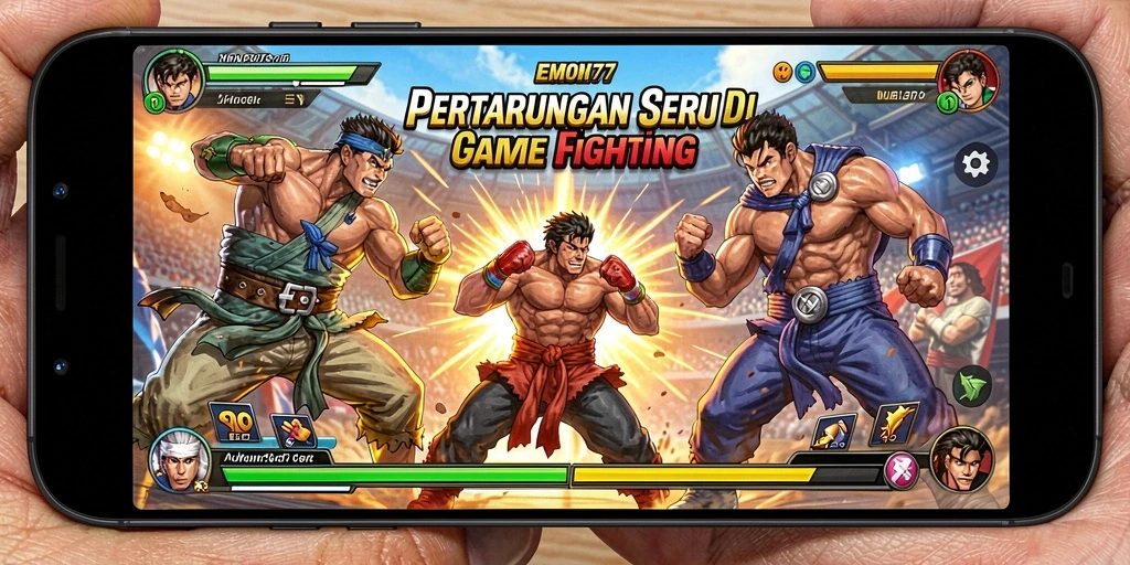 Gameplay pertarungan seru dan grafis memukau dalam EMON77.