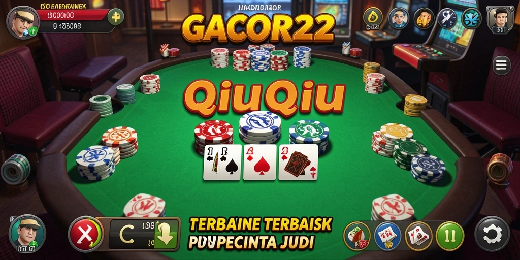 Tampilan permainan QiuQiu yang menegangkan di GACOR22.