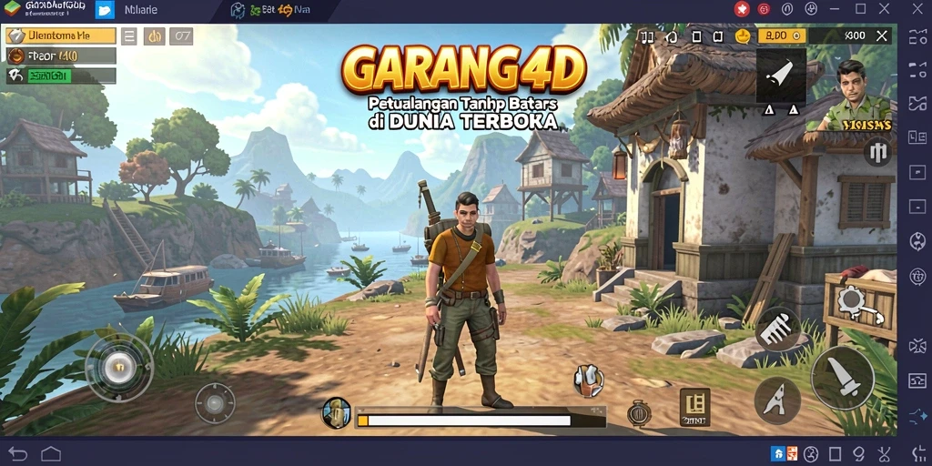 Screenshot gameplay GARANG4D menunjukkan petualangan mendalam di dunia terbuka.