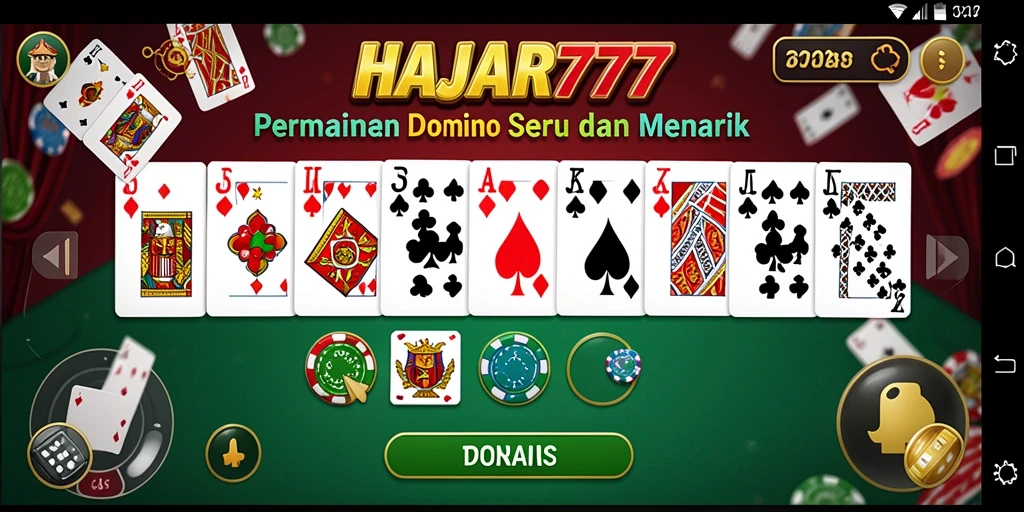 Tampilan menarik dari gameplay domino di HAJAR777.