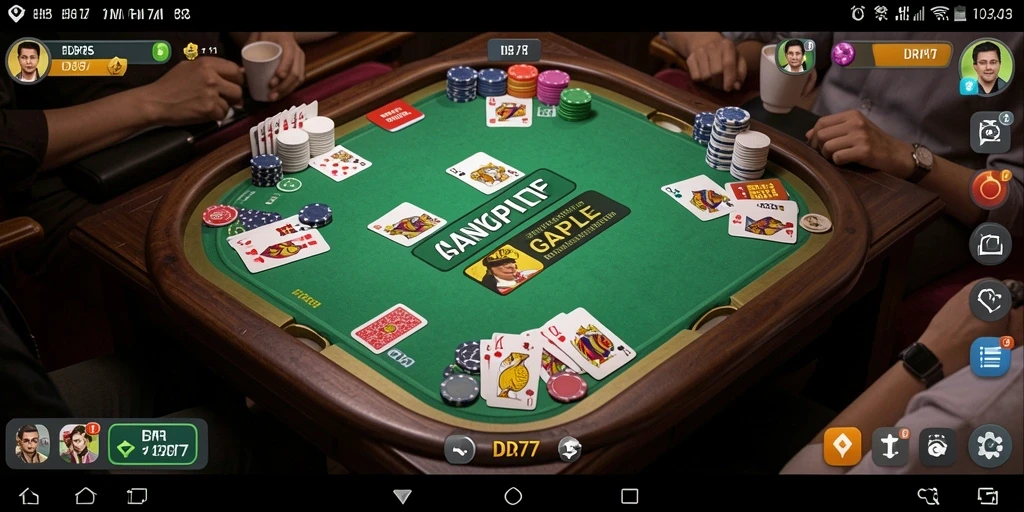 Tampilan gameplay Gaple yang menarik di IDR77.
