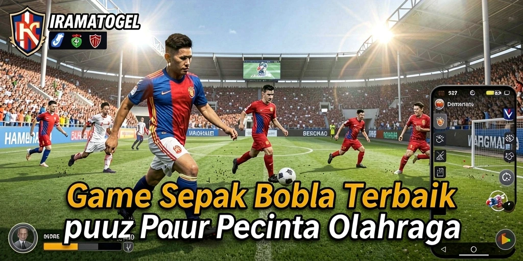 Tampilan gameplay seru di IRAMATOGEL saat mencetak gol.