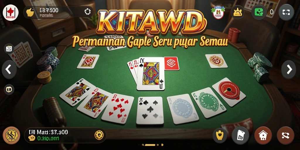 Screenshot dikhususkan untuk gameplay seru Gaple di KITAWD.
