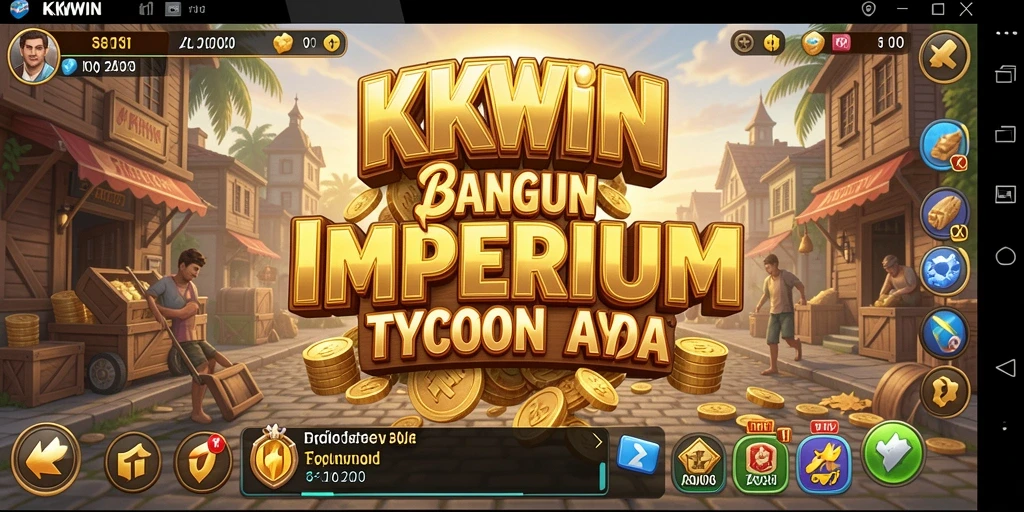 Screenshot KKWIN menampilkan aksi pengelolaan bisnis yang seru dan menantang.