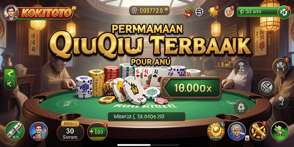 Screenshot gameplay KOKITOTO yang menampilkan serunya bermain QiuQiu.