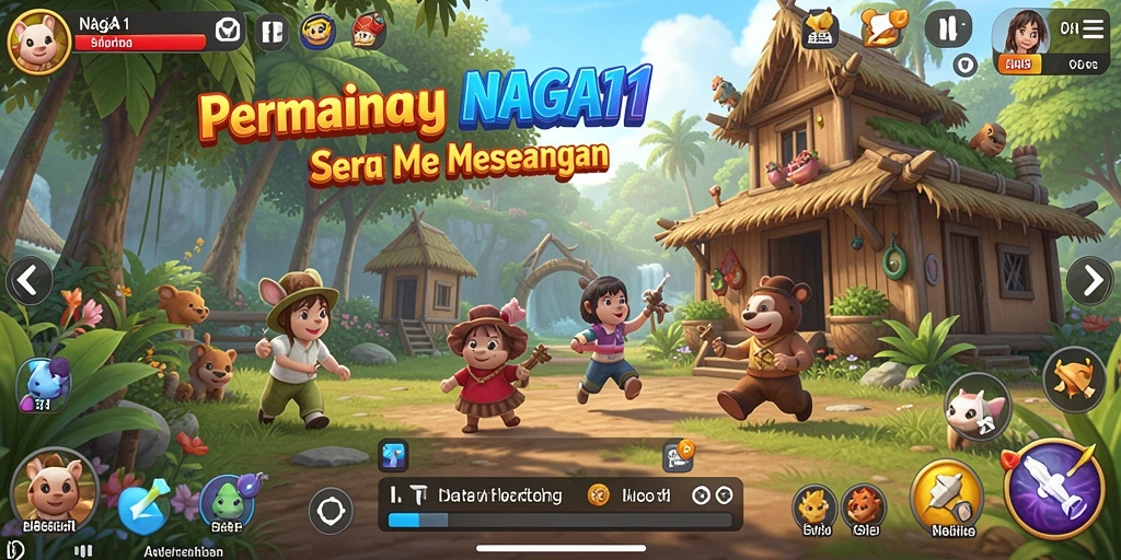 Tampilan gameplay NAGA11 yang seru dan penuh warna.