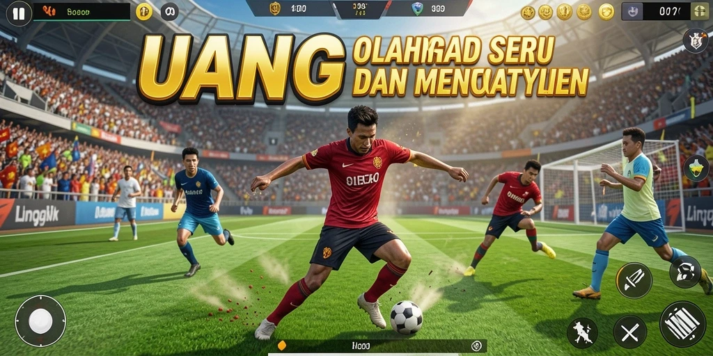 Gameplay seru dalam <strong>UANG</strong> yang menampilkan olahraga nyata.