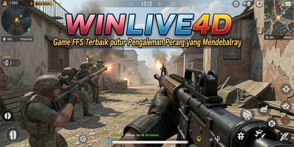 Screenshot gameplay <strong>WINLIVE4D</strong> menunjukkan aksi tembak-menembak yang mendebarkan.