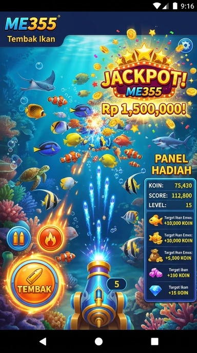 Screenshot antarmuka pengguna me355 yang intuitif.